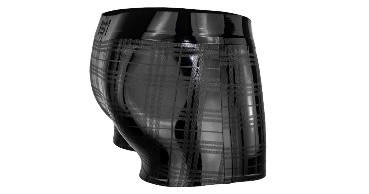 Latex Short Check 02 black Laser Edition